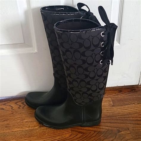 buy coach rain boots cheap|coach knee high rain boots.